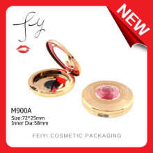 Shiny Gold Cosmetic Packaging with Gem